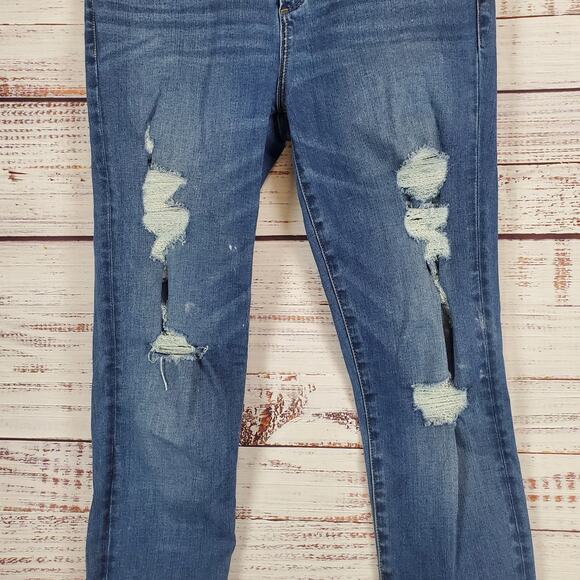 Abercrombie & Fitch Simone High Rise Super Skinny Jeans Distressed Cabincore 8 - Picture 6 of 13